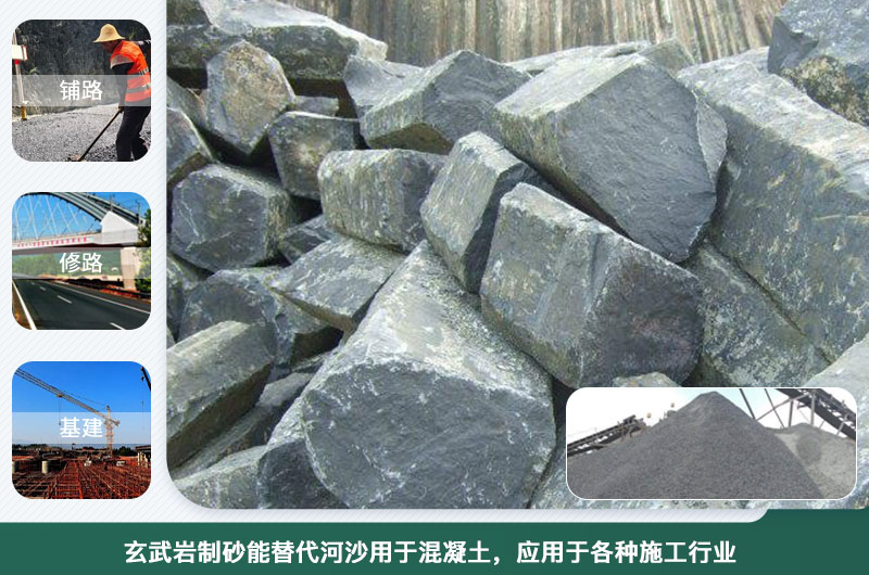 玄武岩制砂能替代河沙用于混凝土？制砂设备种类有几种